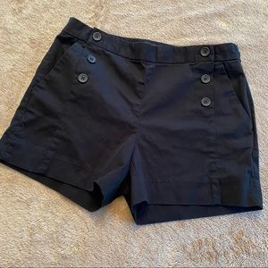 BANANA REPUBLIC Factory High Waist Sailor Shorts Black 4 Inch Size 6